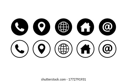 Website icon set vector. Communication icon pack