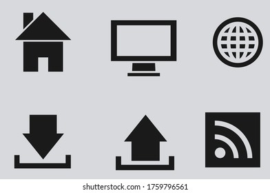 Website icon set. Vector illustration on a white background.