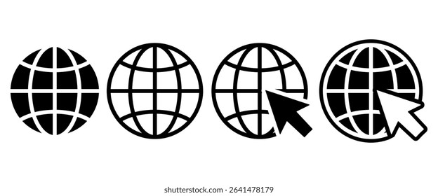 Website icon set. Vector illustration.