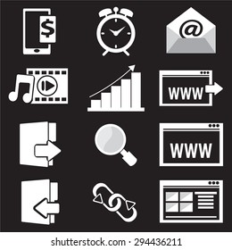 Website Icon set vector illustration