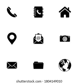website icon set vector symbol isolated illustration white background