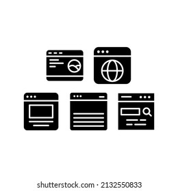 Website Icon Set Vector Symbol Design Illustration