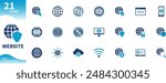 Website icon. Set of web icons, internet network, network security, lost connection, computer,...