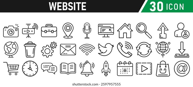 Website icon set. Web icons for website and mobile app. Icons collection