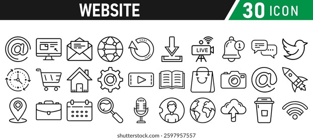 Website icon set. Web icons for website and mobile app. Icons collection
