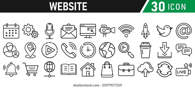 Website icon set. Web icons for website and mobile app. Icons collection