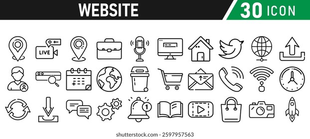 Website icon set. Web icons for website and mobile app. Icons collection