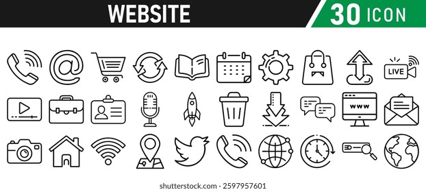 Website icon set. Web icons for website and mobile app. Icons collection