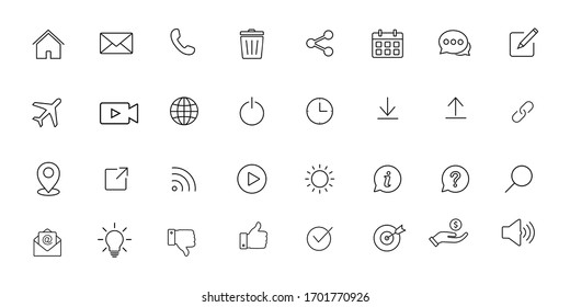 Website-Icon-Set, Web-Icon-Set, Symbol, Vektorsymbol