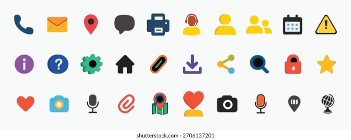 Website icon set. Web icon set symbol vector