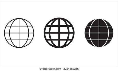 Website icon set. World icon. Vector illustration