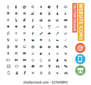 Website icon set,clean vector