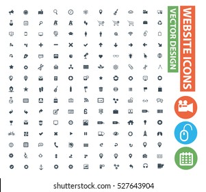 Website icon set,clean vector