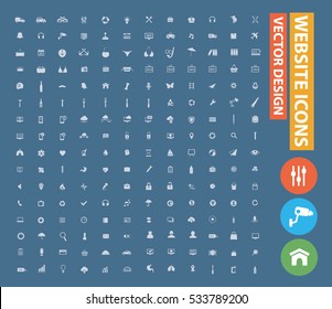 
Website icon set,clean vector