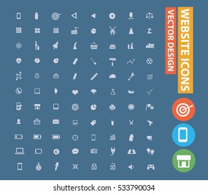 
Website icon set,clean vector