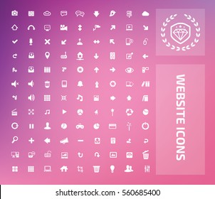 Website icon set,clean vector