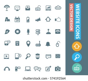 Website icon set,clean vector
