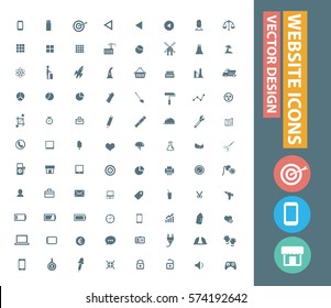 Website icon set,clean vector