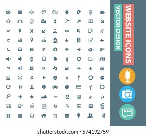 Website icon set,clean vector