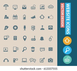 Website icon set,clean vector