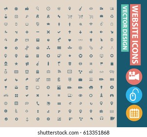 Website icon set,clean vector