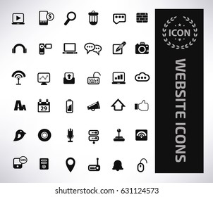 Website icon set,clean vector
