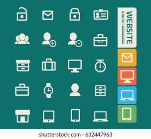 Website icon set,clean vector