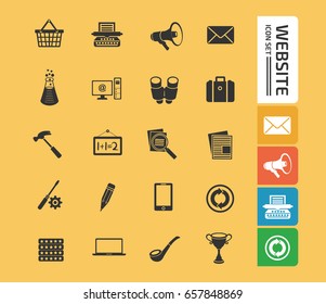 Website icon set,clean vector