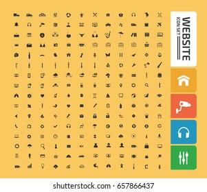 Website icon set,clean vector