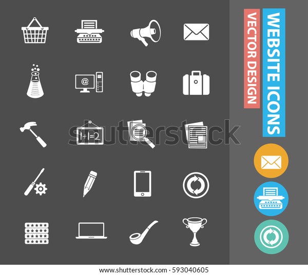 Website Icon Setclean Vector Stock Vector (Royalty Free) 593040605 ...