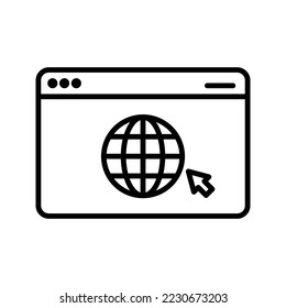 Website-Symbol. Unterschrift für mobiles Konzept und Webdesign. Vektorgrafik