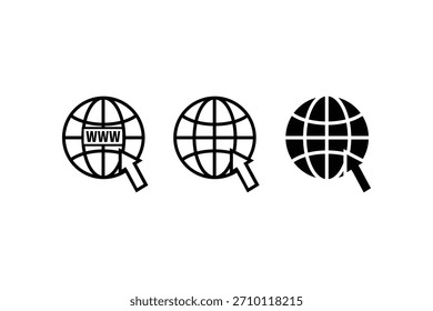 Icono de Sitio web	símbolo de Vector de silueta