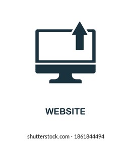 Icono de sitio web. Elemento sencillo de la colección de marketing de afiliación. Icono de sitio web monocromo para plantillas, infografías y más.