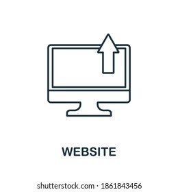 Website icon. Simple line element from affiliate marketing collection. Thin Website icon for templates, infographics and more.