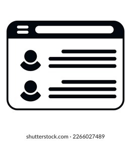 Website icon simple vector. Service team. Online corporate
