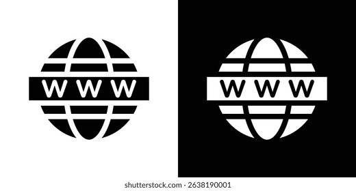 Website icon in solid flat trendy design style.