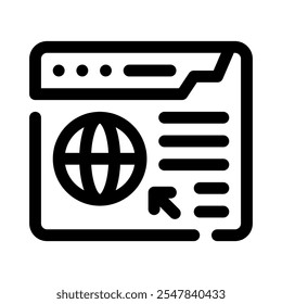 Icono de Sitio web con contorno de estilo