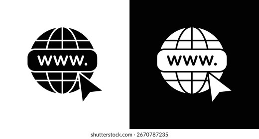Website icon symbol collection. Flat vector stock illustration.