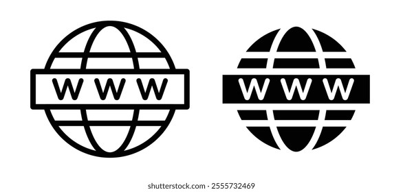 Website icon symbol collection on white background.