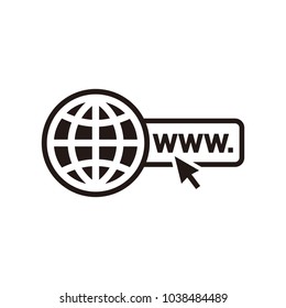 Website icon symbol isolated on white background
