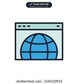 plantilla de símbolo de icono de sitio web para ilustración de logotipo de colección de diseño gráfico y web