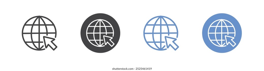 Website icon Thin outline art symbol