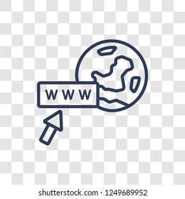 Website icon. Trendy linear Website logo concept on transparent background from Programming collection