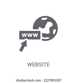 Website icon. Trendy Website logo concept on white background from Programming collection. Suitable for use on web apps, mobile apps and print media.