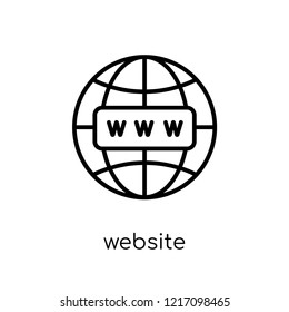 Website icon. Trendy modern flat linear vector Website icon on white background from thin line Programming collection, editable outline stroke vector illustration