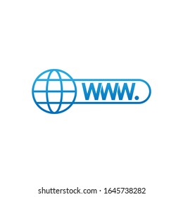 Website icon vector design illustration. Website WWW icon. Website vector flat icon symbol for web, logo, graphic elements, app, UI. Website icon isolated on white background.