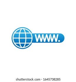Website icon vector design illustration. Website WWW icon. Website vector flat icon symbol for web, logo, graphic elements, app, UI. Website icon isolated on white background.