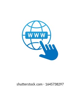 Website-Icon Vektorillustration Design-Illustration. Website WWW Symbol. Website Vektorillustration Symbol für Web, Logo, grafische Elemente, App, UI. Website-Symbol einzeln auf weißem Hintergrund.