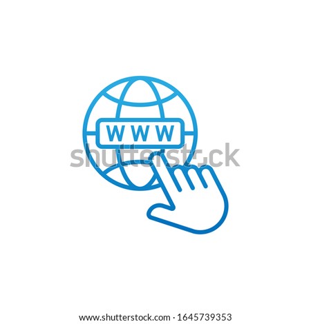 Website icon vector design illustration. Website WWW icon. Website vector flat icon symbol for web, logo, graphic elements, app, UI. Website icon isolated on white background.