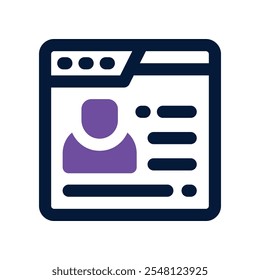 ícone do site. vetor ícone de tom duplo para o seu site, celular, apresentação e design de logotipo.